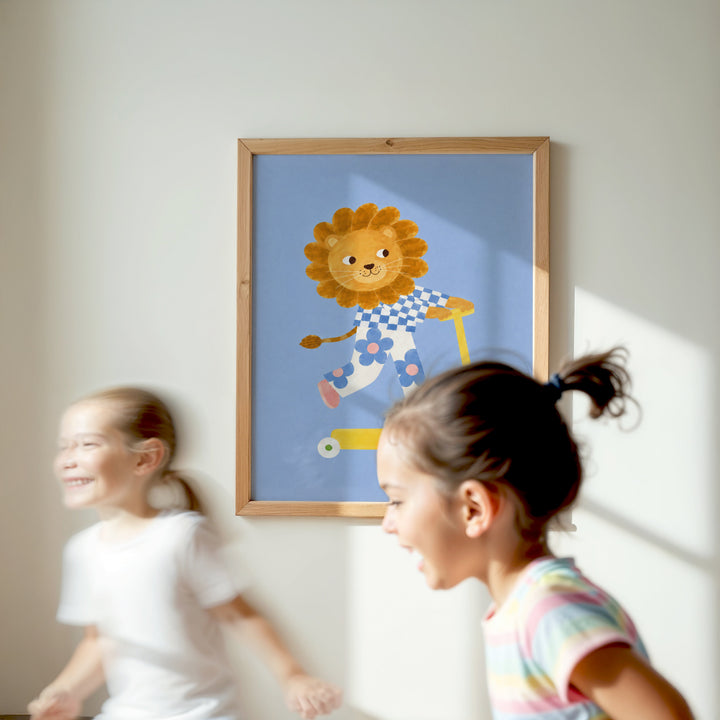 Bluebell the Blue Lion Print