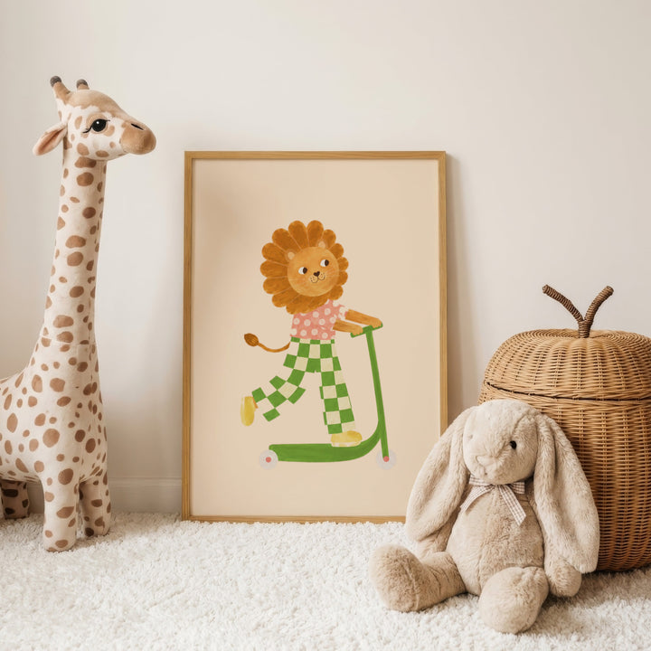 Pistachio the Polka Lion Print