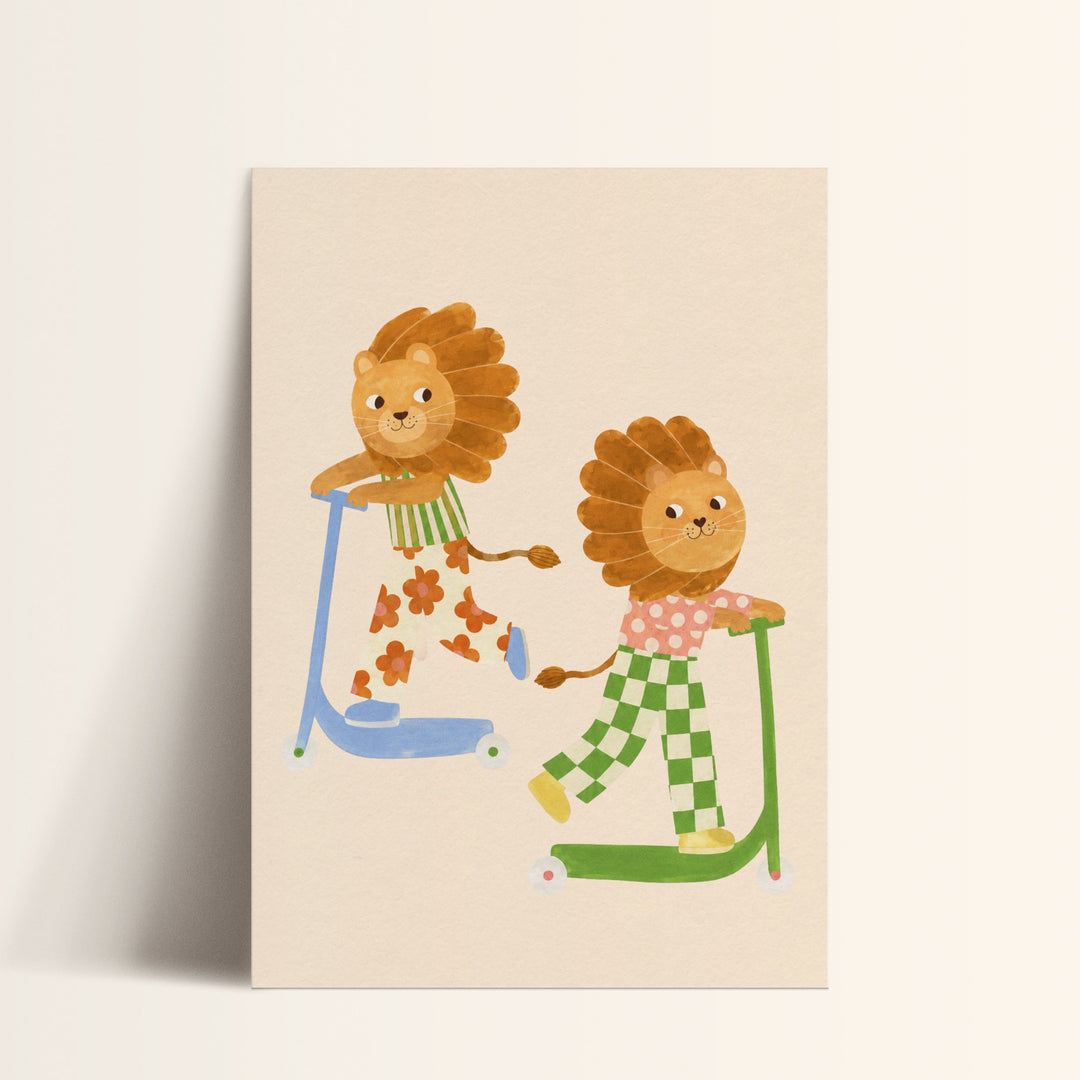 Rascals the Lion Duo Print