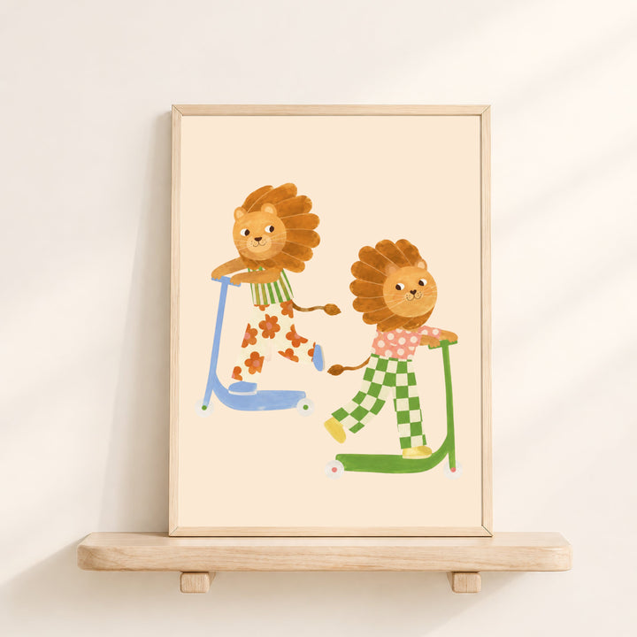 Rascals the Lion Duo Print