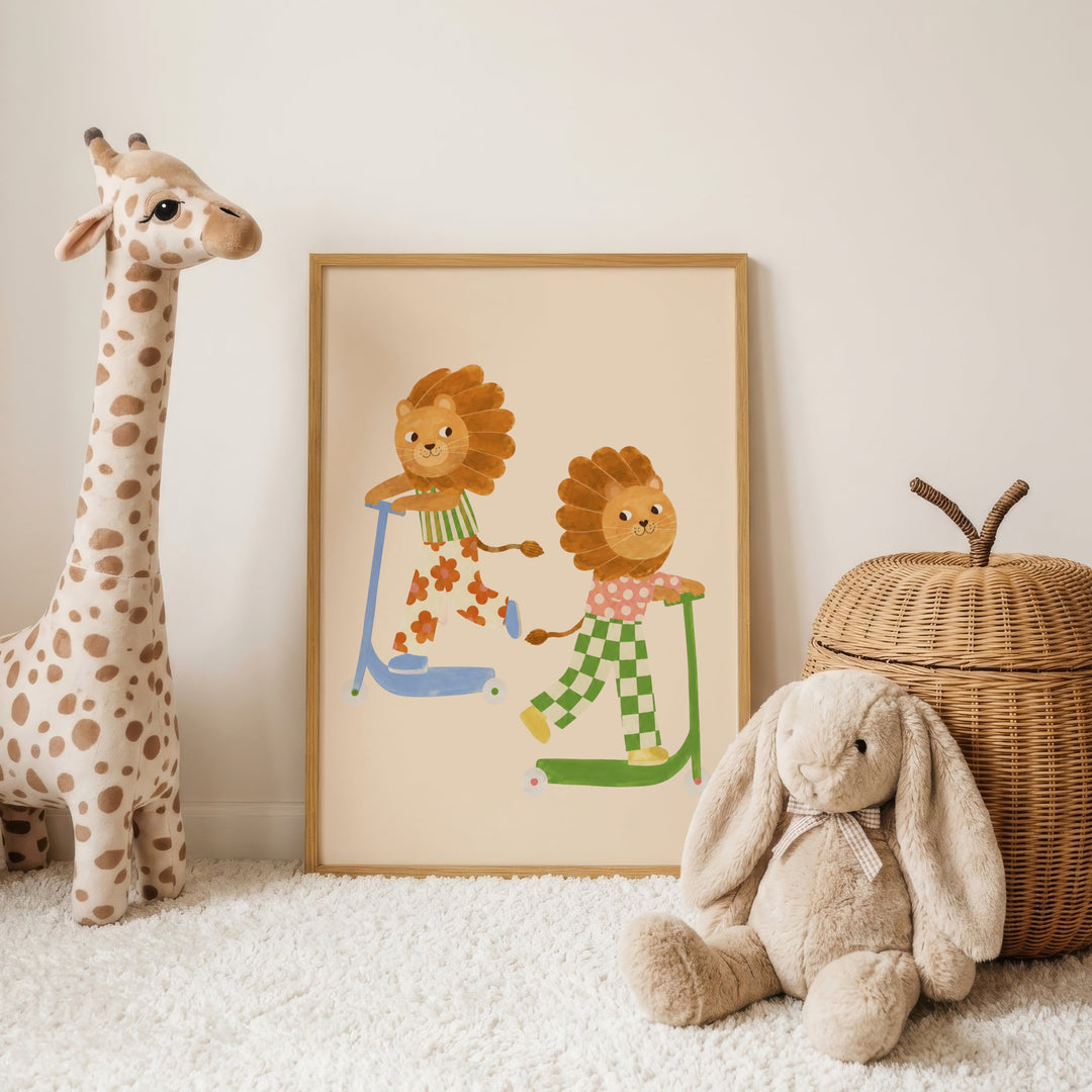 Rascals the Lion Duo Print