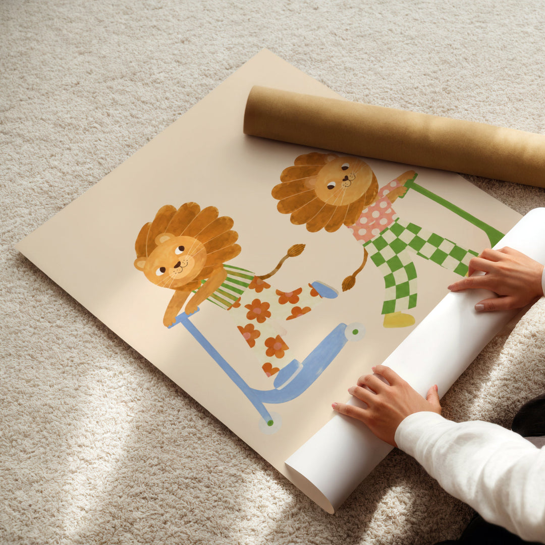 Rascals the Lion Duo Print