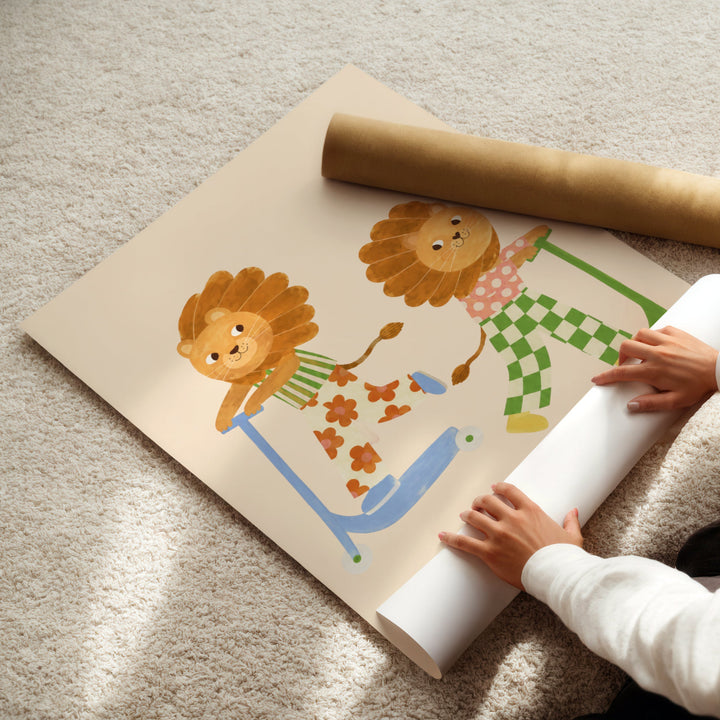 Rascals the Lion Duo Print