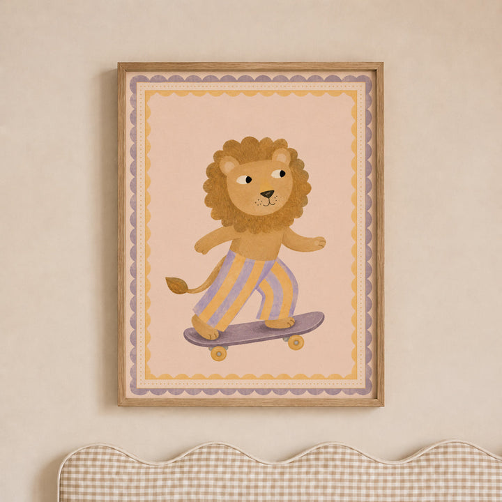 Marigold the Skater Lion Print