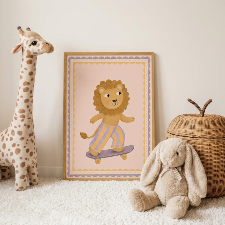 Marigold the Skater Lion Print