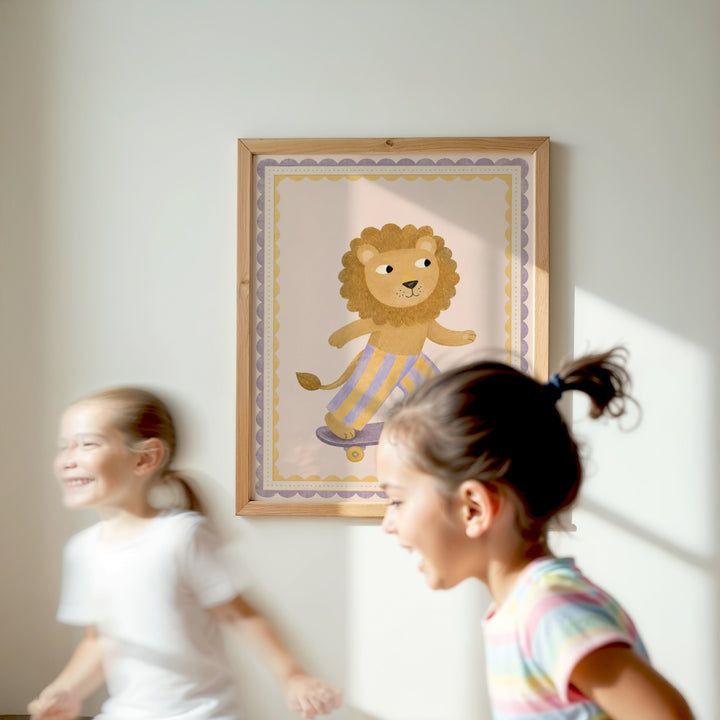 Marigold the Skater Lion Print
