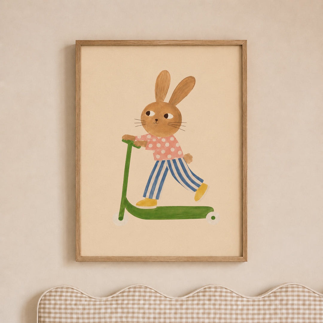 Pippin the Polka Bunny Print
