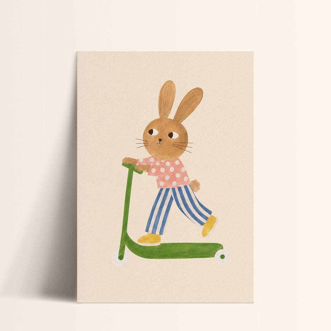 Pippin the Polka Bunny Print