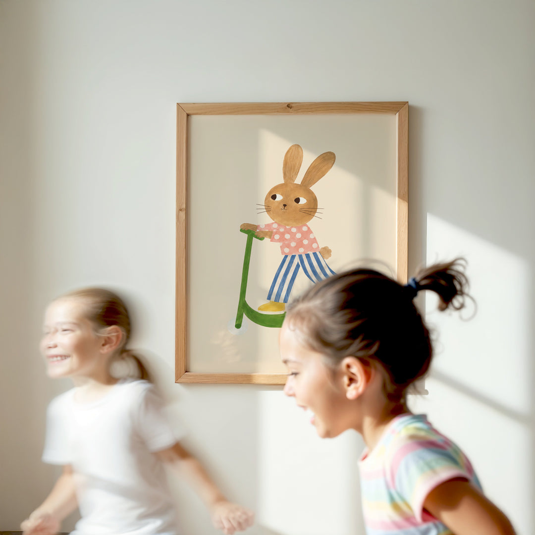Pippin the Polka Bunny Print