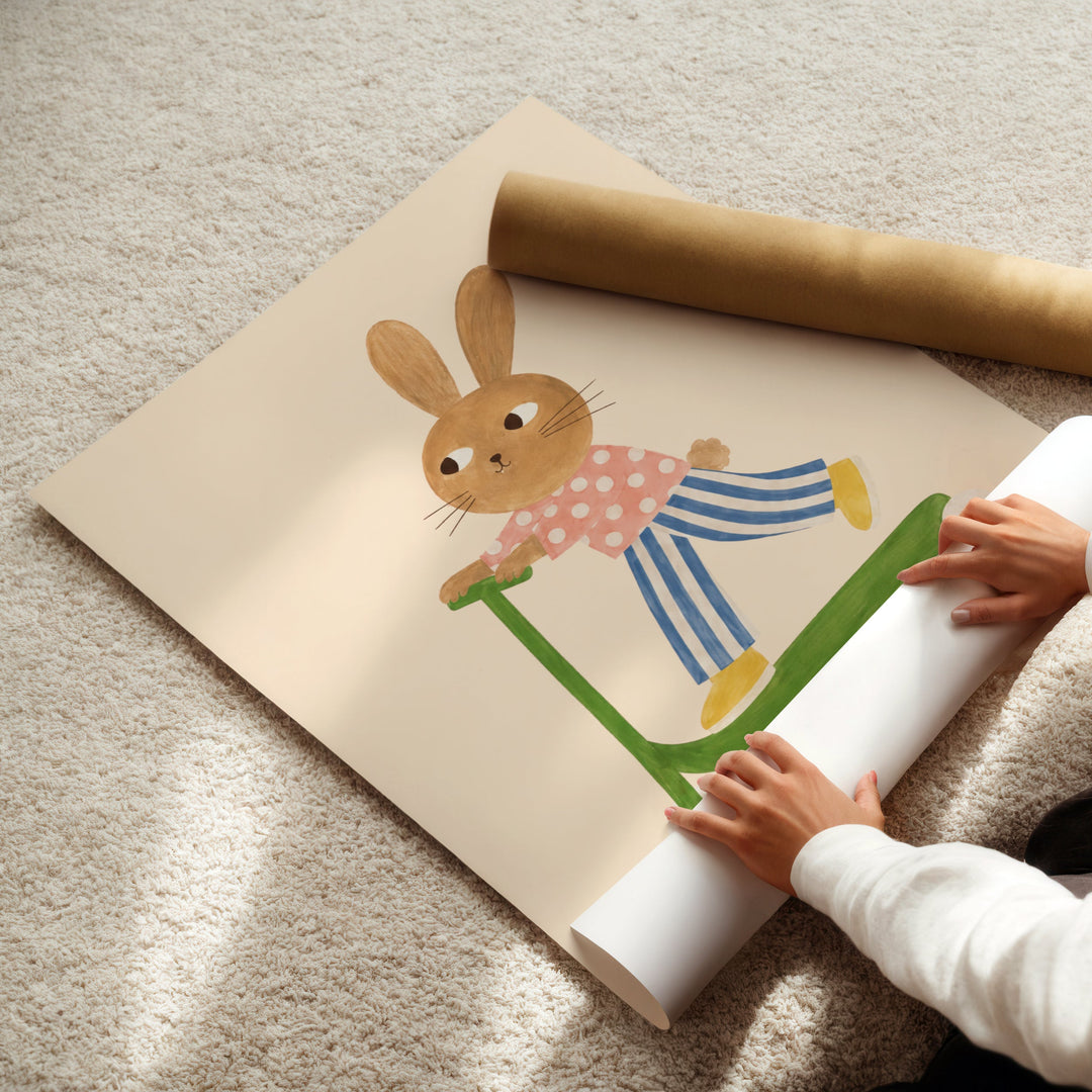 Pippin the Polka Bunny Print