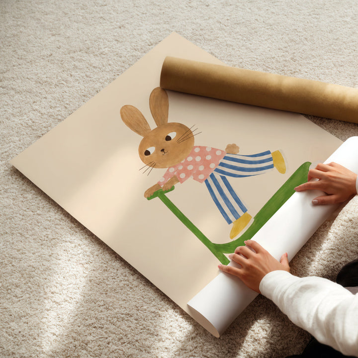 Pippin the Polka Bunny Print
