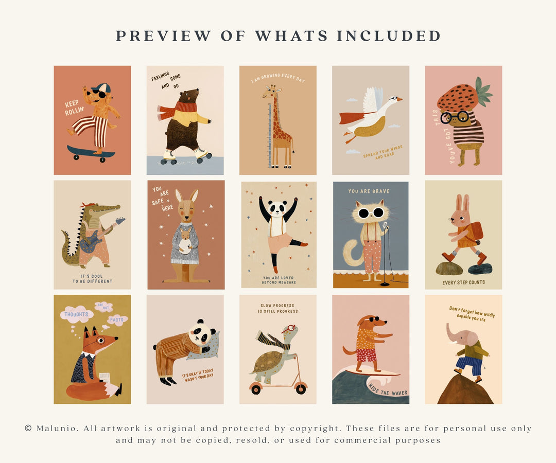 Animal Affirmation Print Bundle