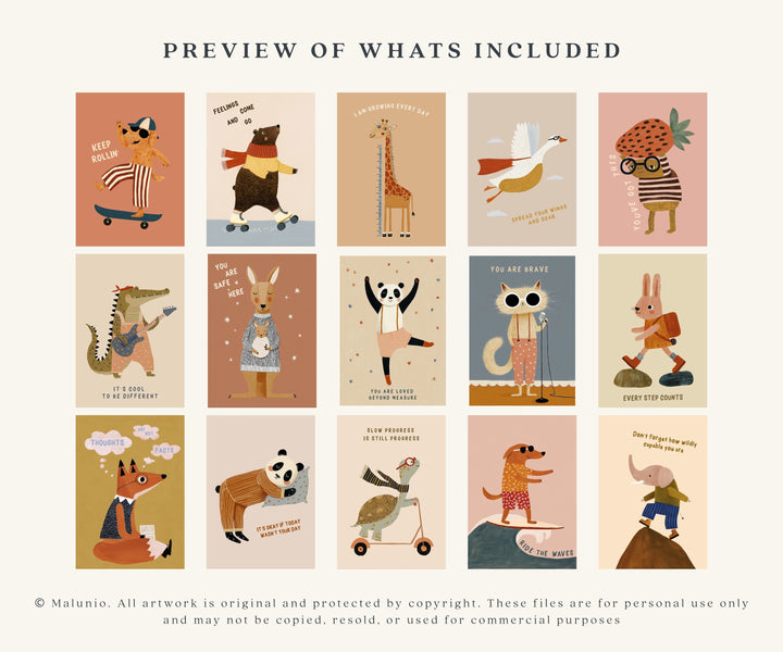 Animal Affirmation Print Bundle