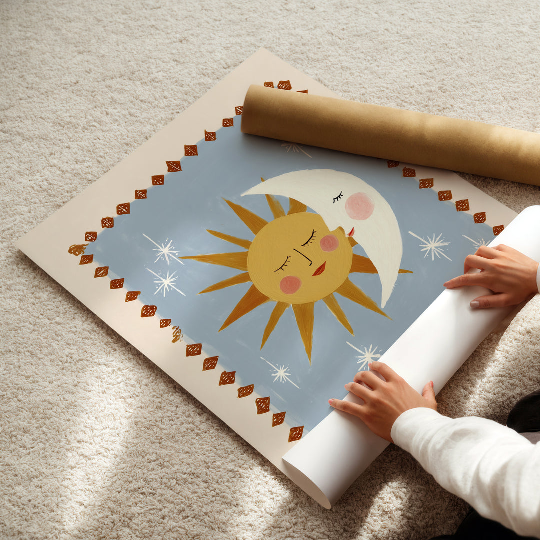 Sun Hugging Moon Print