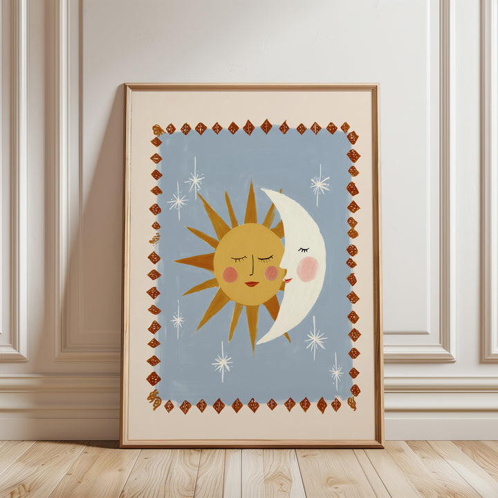 Sun Hugging Moon Print
