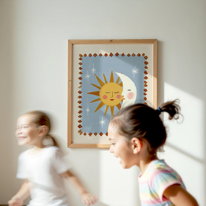 Sun Hugging Moon Print