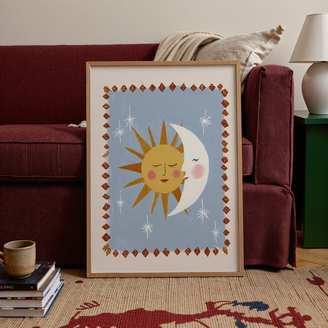 Sun Hugging Moon Print
