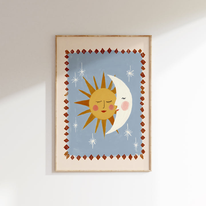 Sun Hugging Moon Print