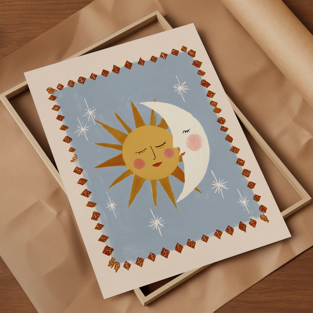 Sun Hugging Moon Print