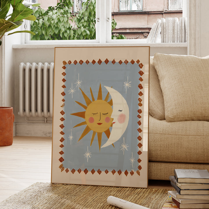 Sun Hugging Moon Print