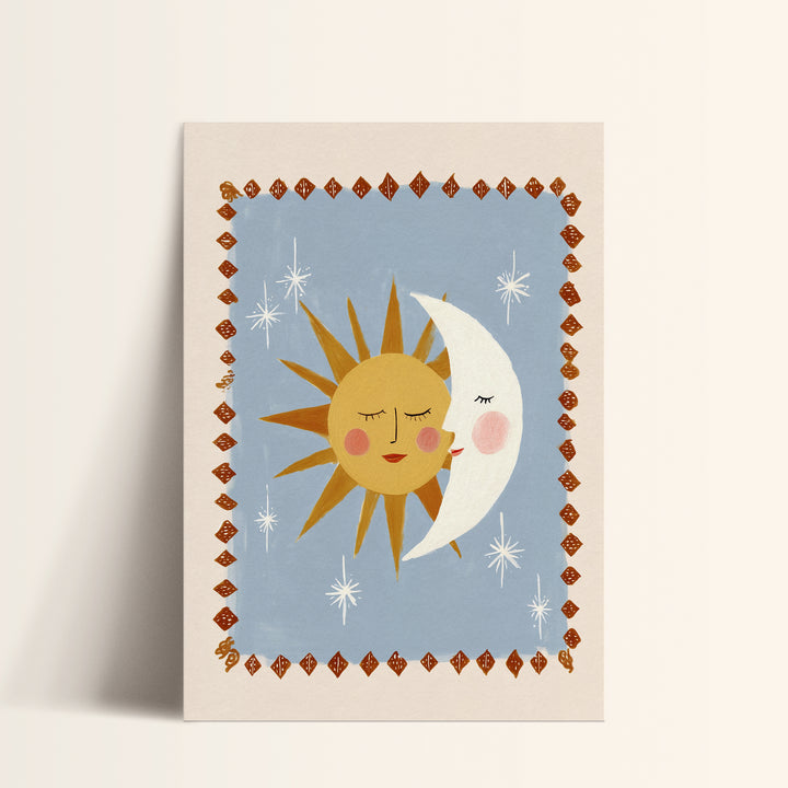 Sun Hugging Moon Print