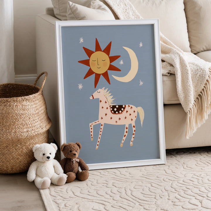 Celestial Horse Blue Print