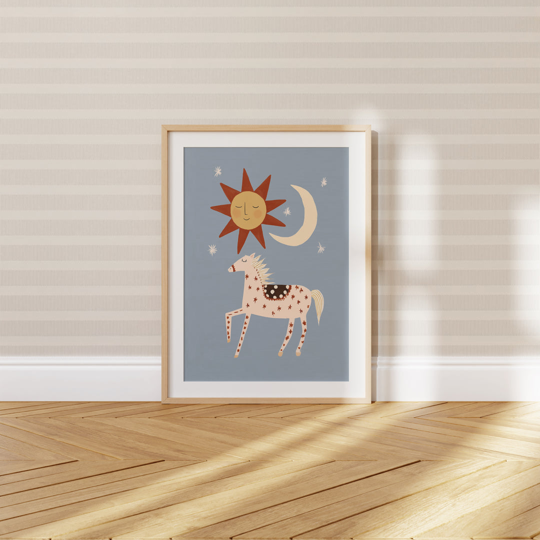 Celestial Horse Blue Print