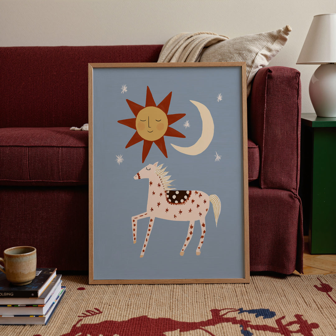 Celestial Horse Blue Print