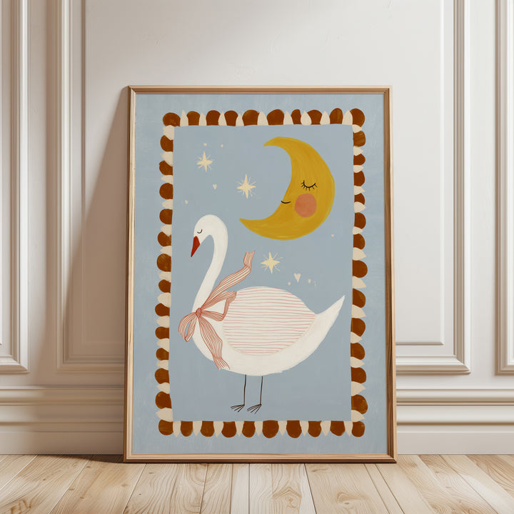 Swan and Moon Print
