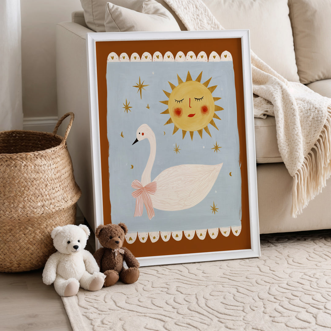 Swan and Sun Folk Art