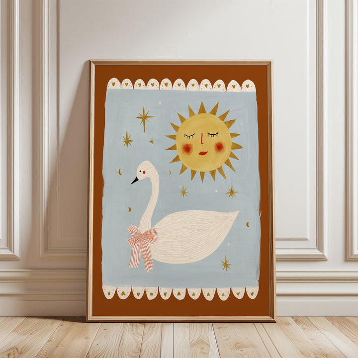 Swan and Sun Folk Art