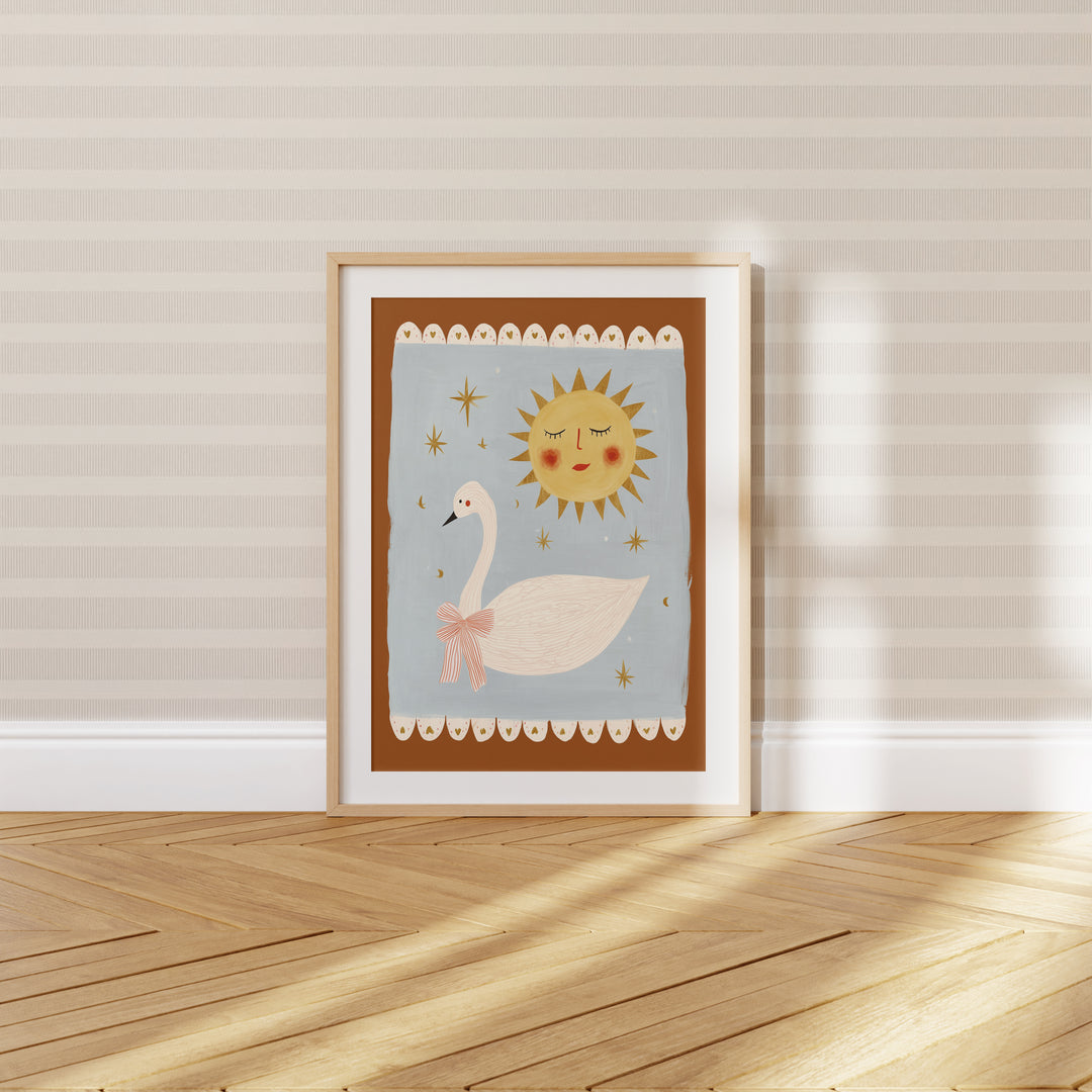 Swan and Sun Folk Art