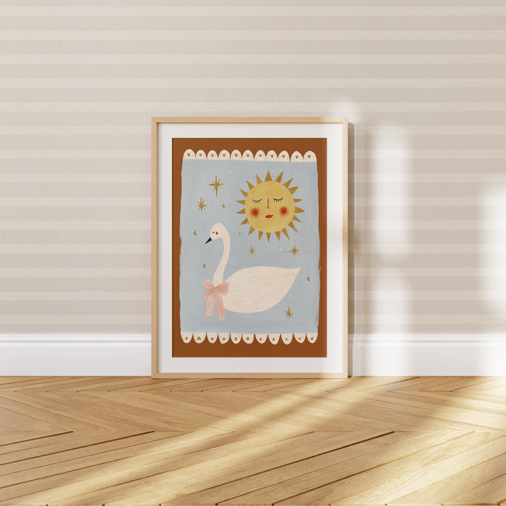 Swan and Sun Folk Art