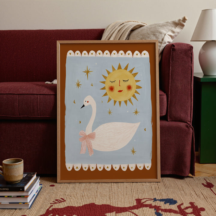 Swan and Sun Folk Art
