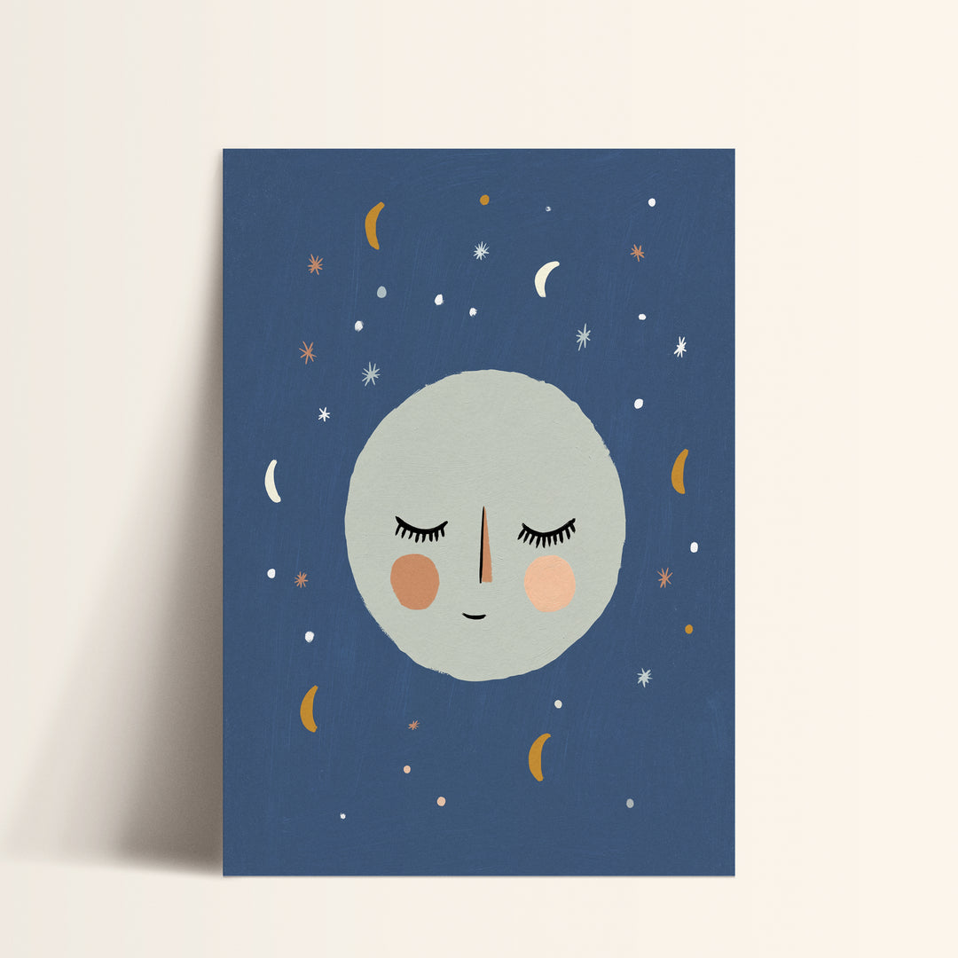 Sleepy Moon Face