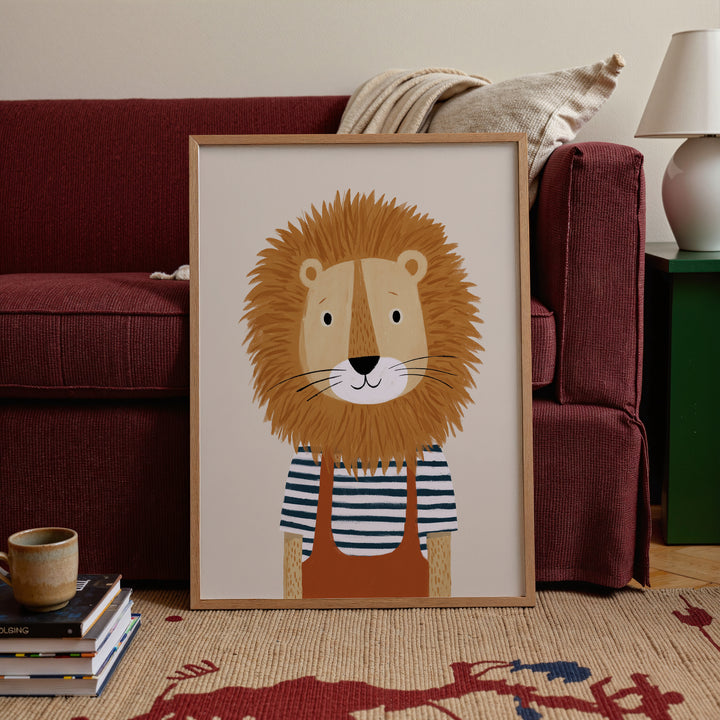 Lion in Striped Shirt