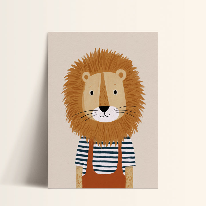 Lion in Striped Shirt