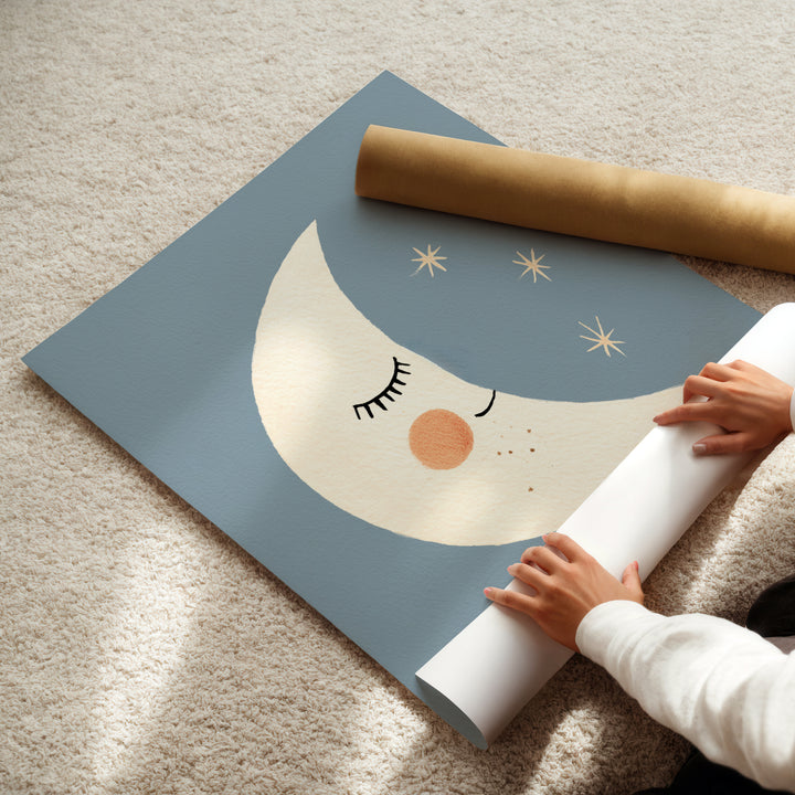 Sleepy Crescent Moon