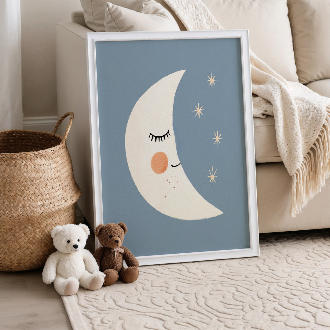 Sleepy Crescent Moon