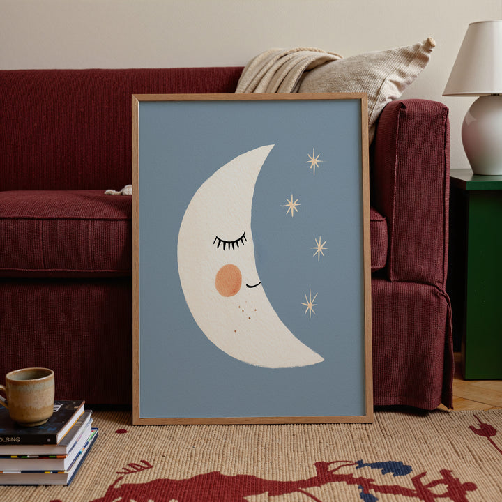Sleepy Crescent Moon