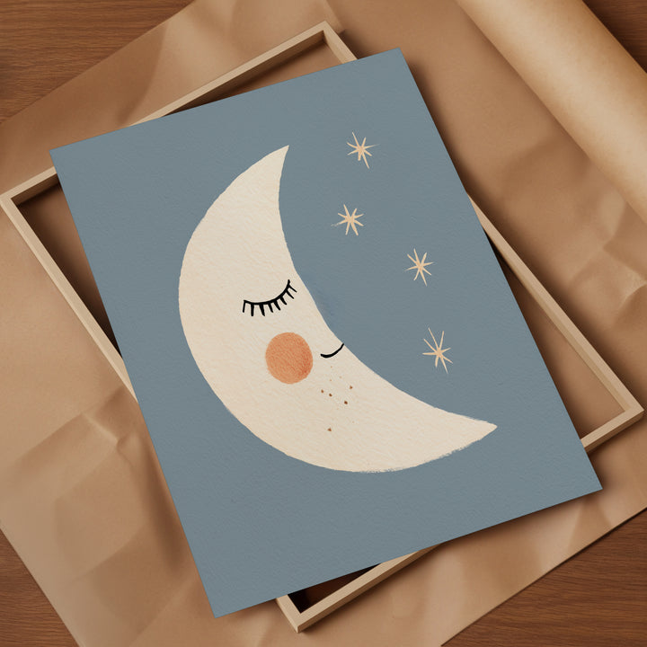 Sleepy Crescent Moon