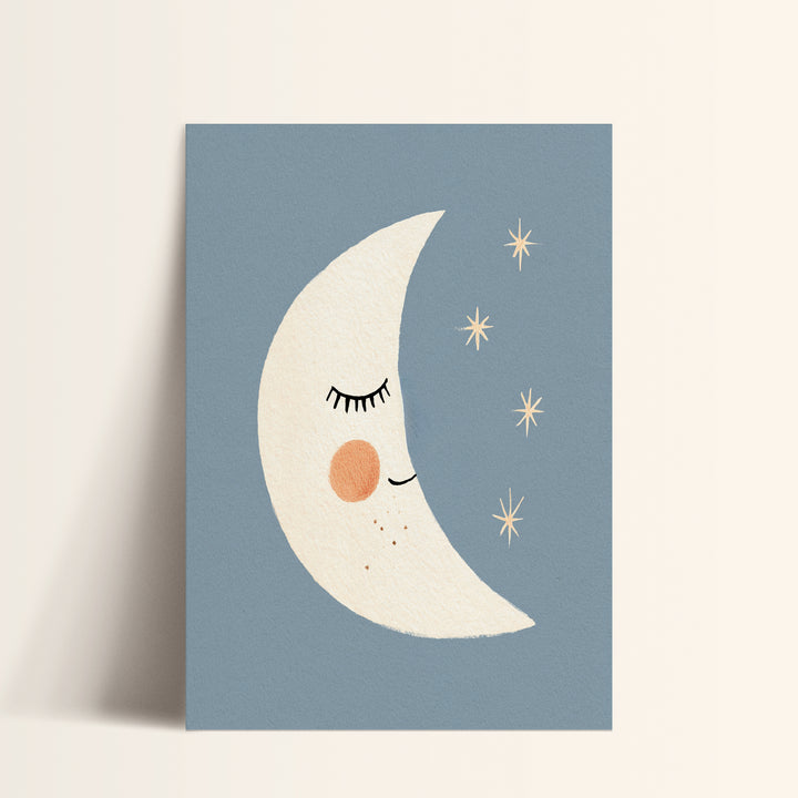 Sleepy Crescent Moon