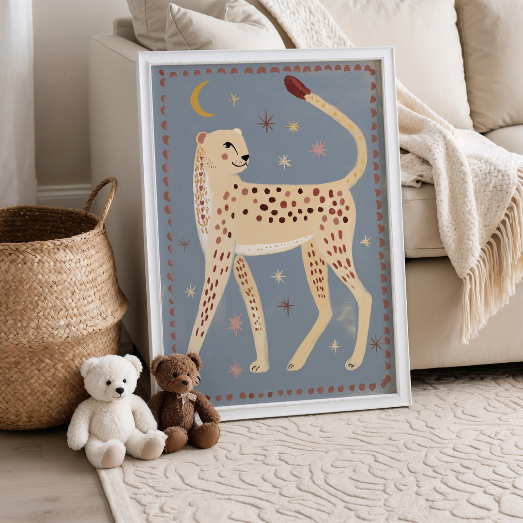 Celestial Cheetah Folk Art