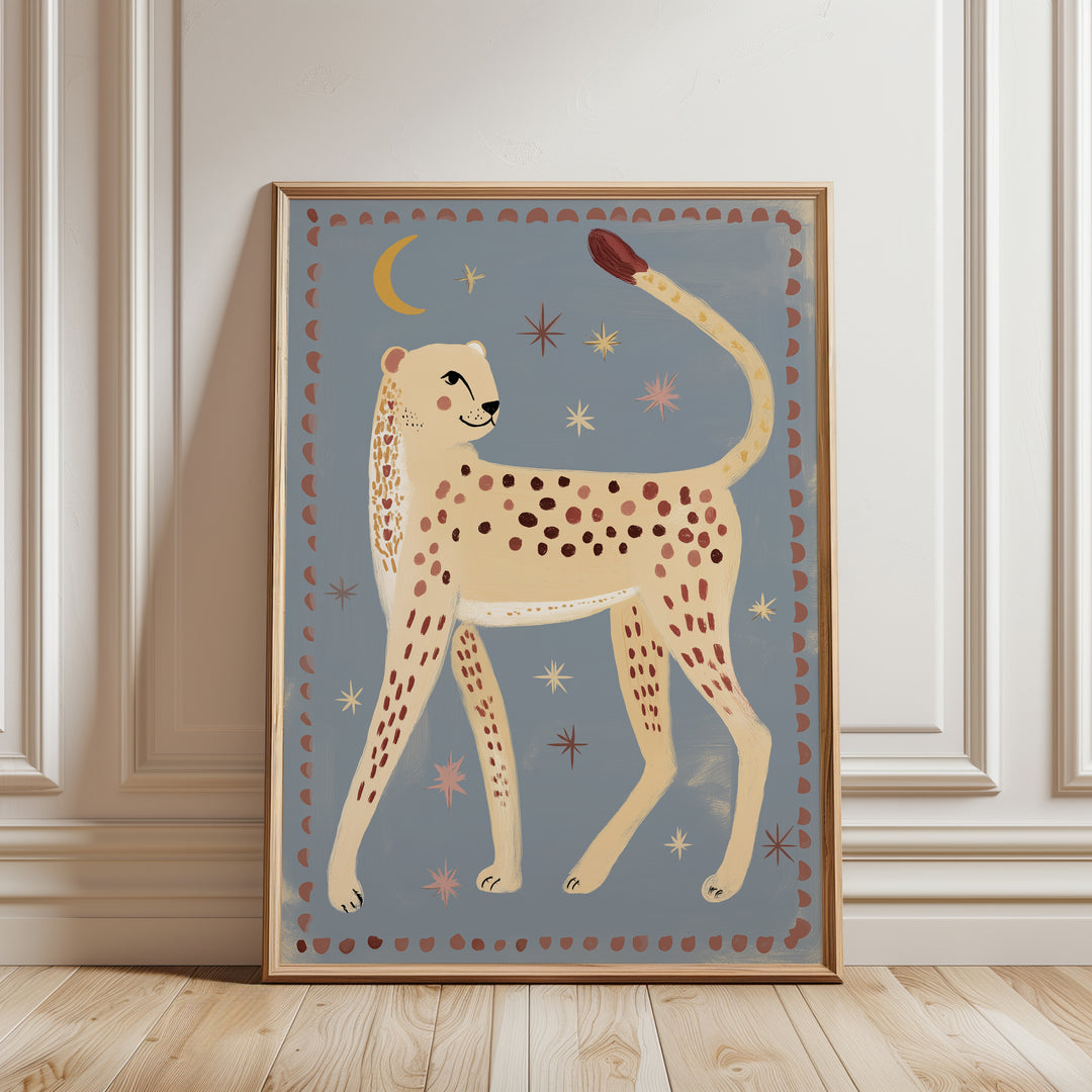 Celestial Cheetah Folk Art