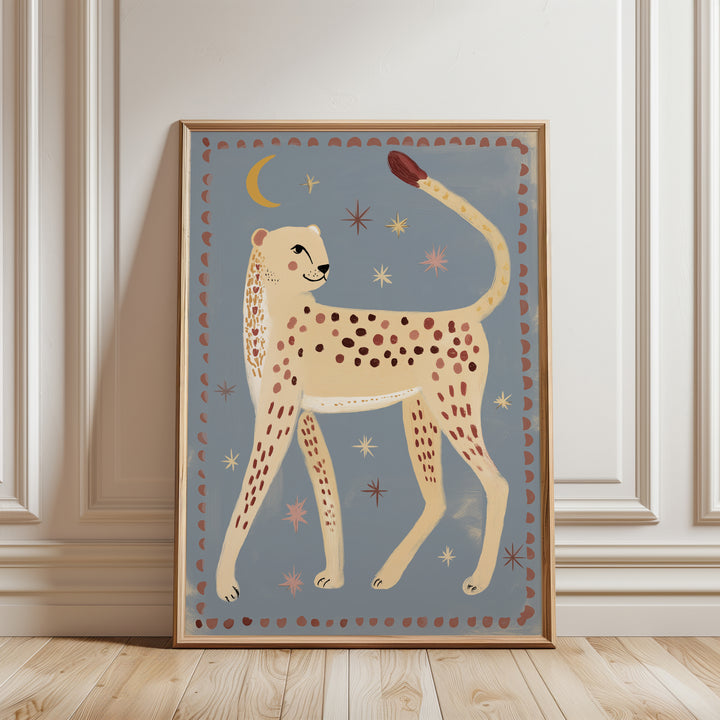 Celestial Cheetah Folk Art
