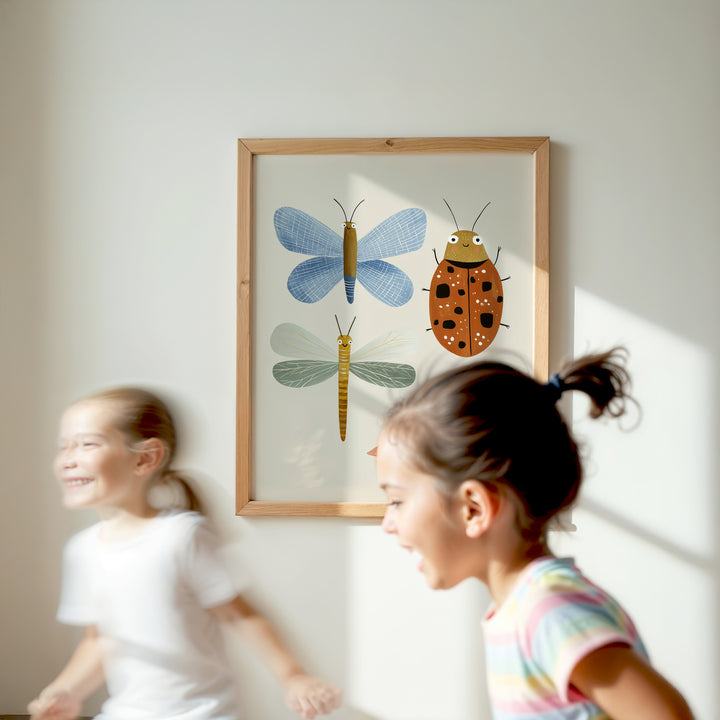 Bug Collection Print | Colorful Insects Nursery Wall Art for Kids