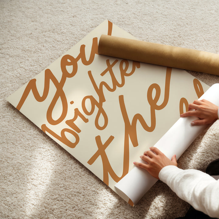 You Brighten The World Print | Inspirational Nursery Quote Art