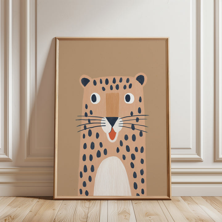 Leopard Portrait Print | Bold Safari Animal Nursery Wall Art
