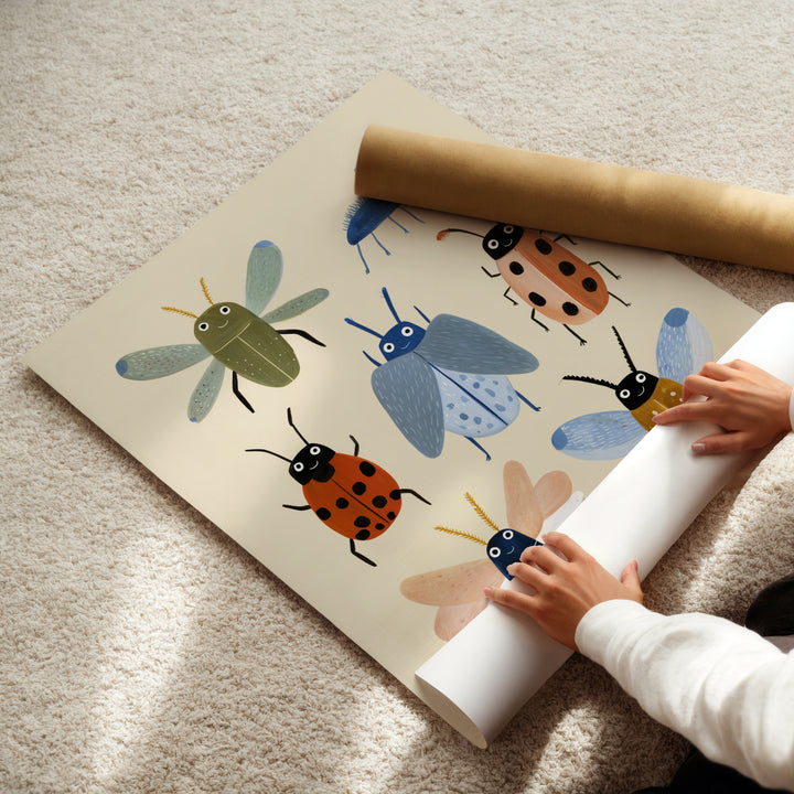 Beetle Collection Print | Nature Insect Nursery Wall Art