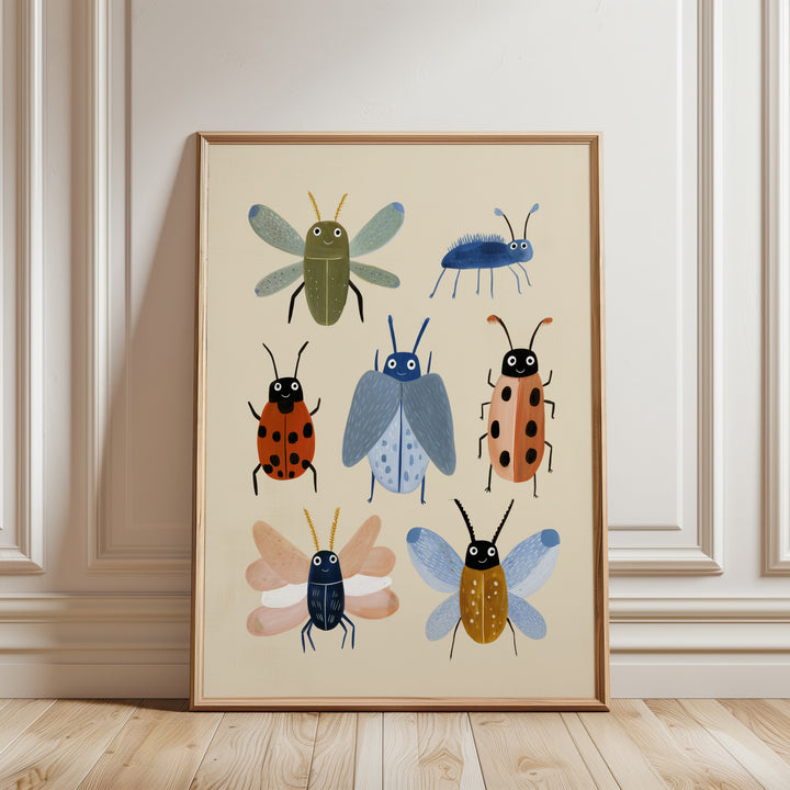 Beetle Collection Print | Nature Insect Nursery Wall Art